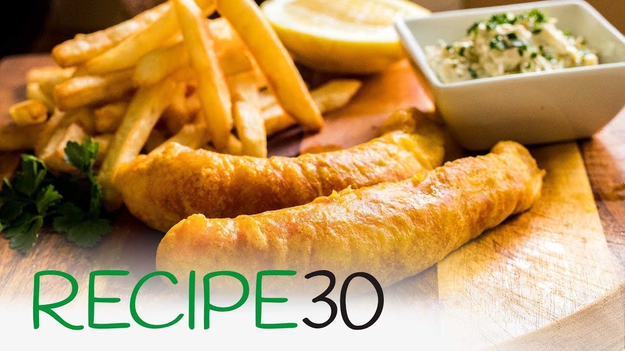 The best fish and chips with crispy batter, simple recipe