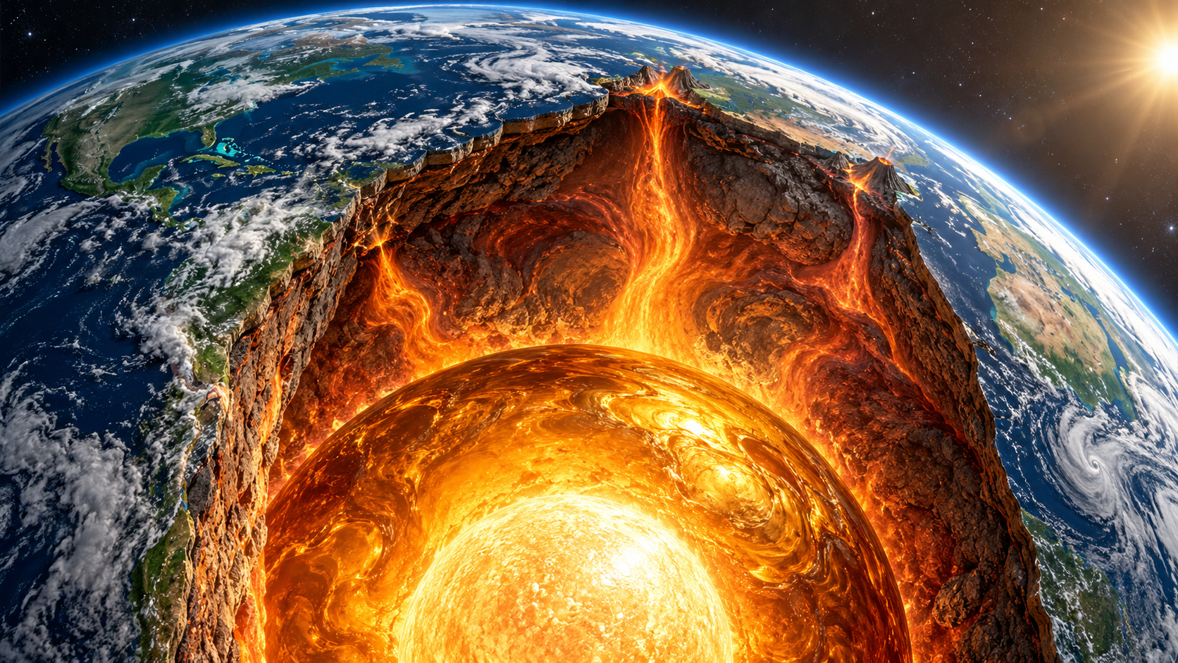 Earth’s core may be leaking hydrogen into the mantle and its volcanic rocks
