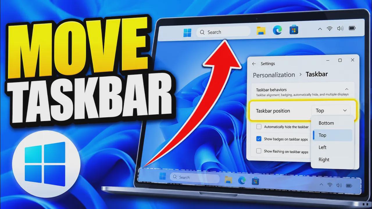 How to move taskbar in Windows 11
