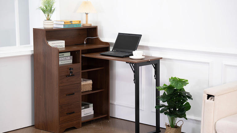 Hide a full office in plain sight: The space-saving desk from Amazon