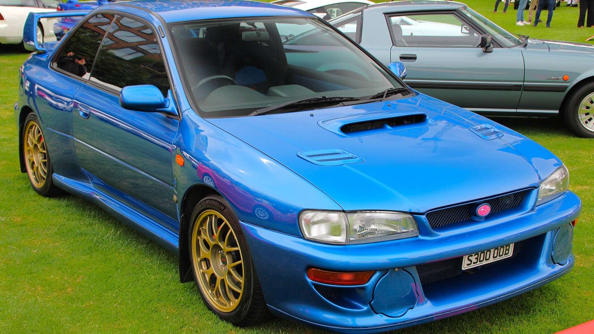On a Subaru Impreza 22B STi, the plaque is only the start. The chassis ...