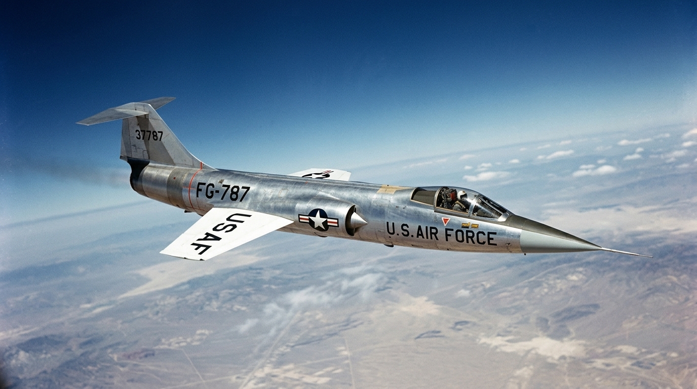 The F-104 Starfighter's 1955 cannon test forced a pilot to eject