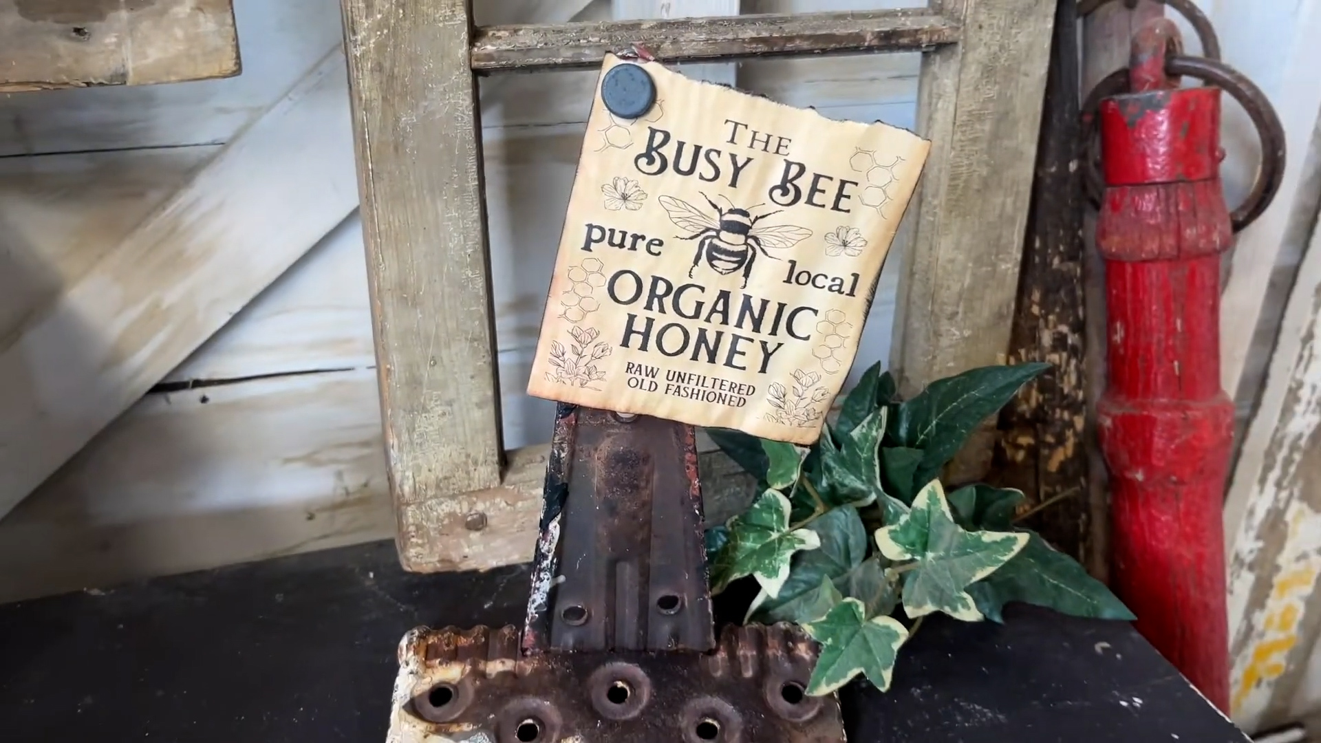 I turned old door hardware into rustic home decor