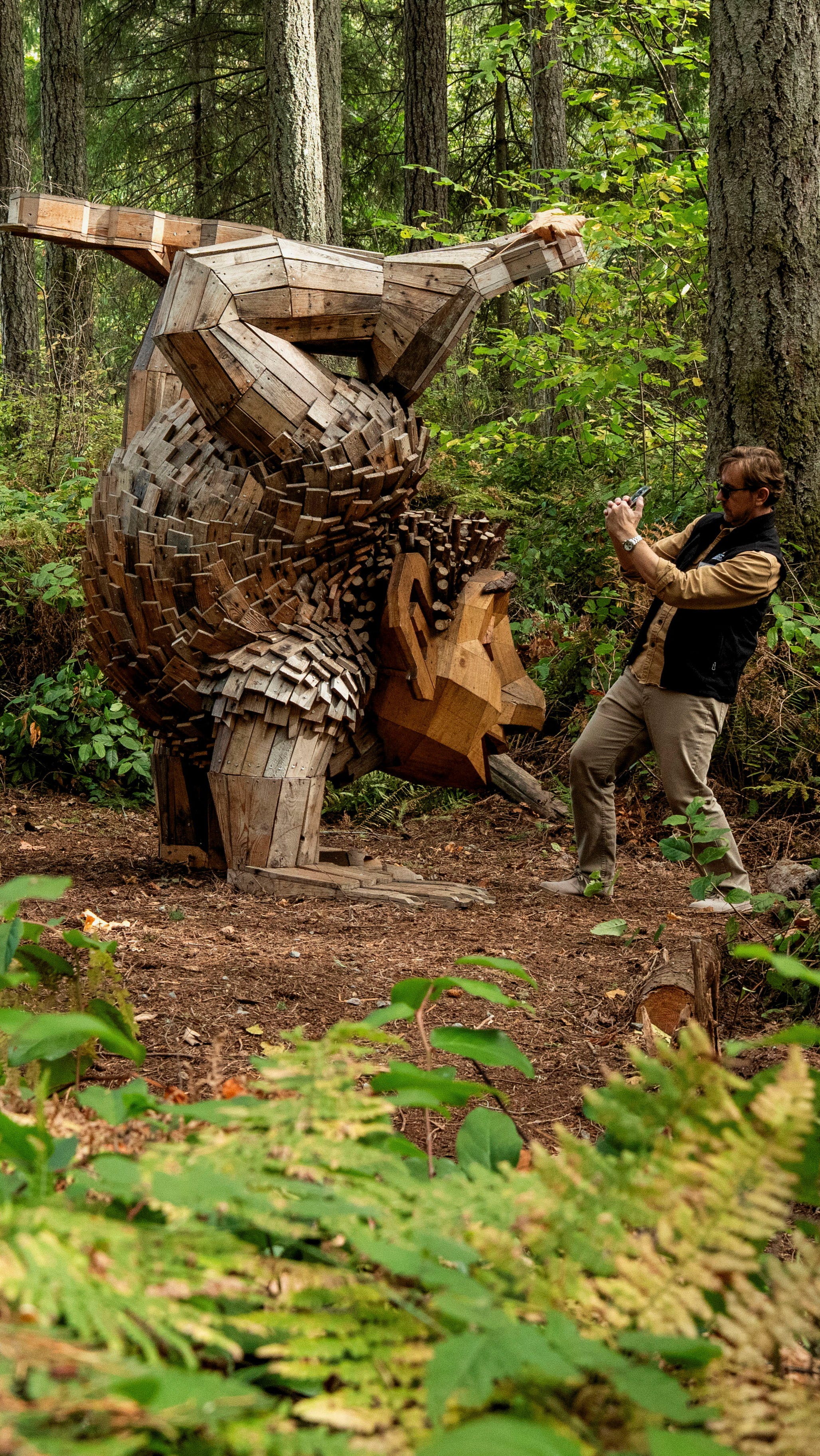 Trash-built trolls art exhibition opens in Washington state