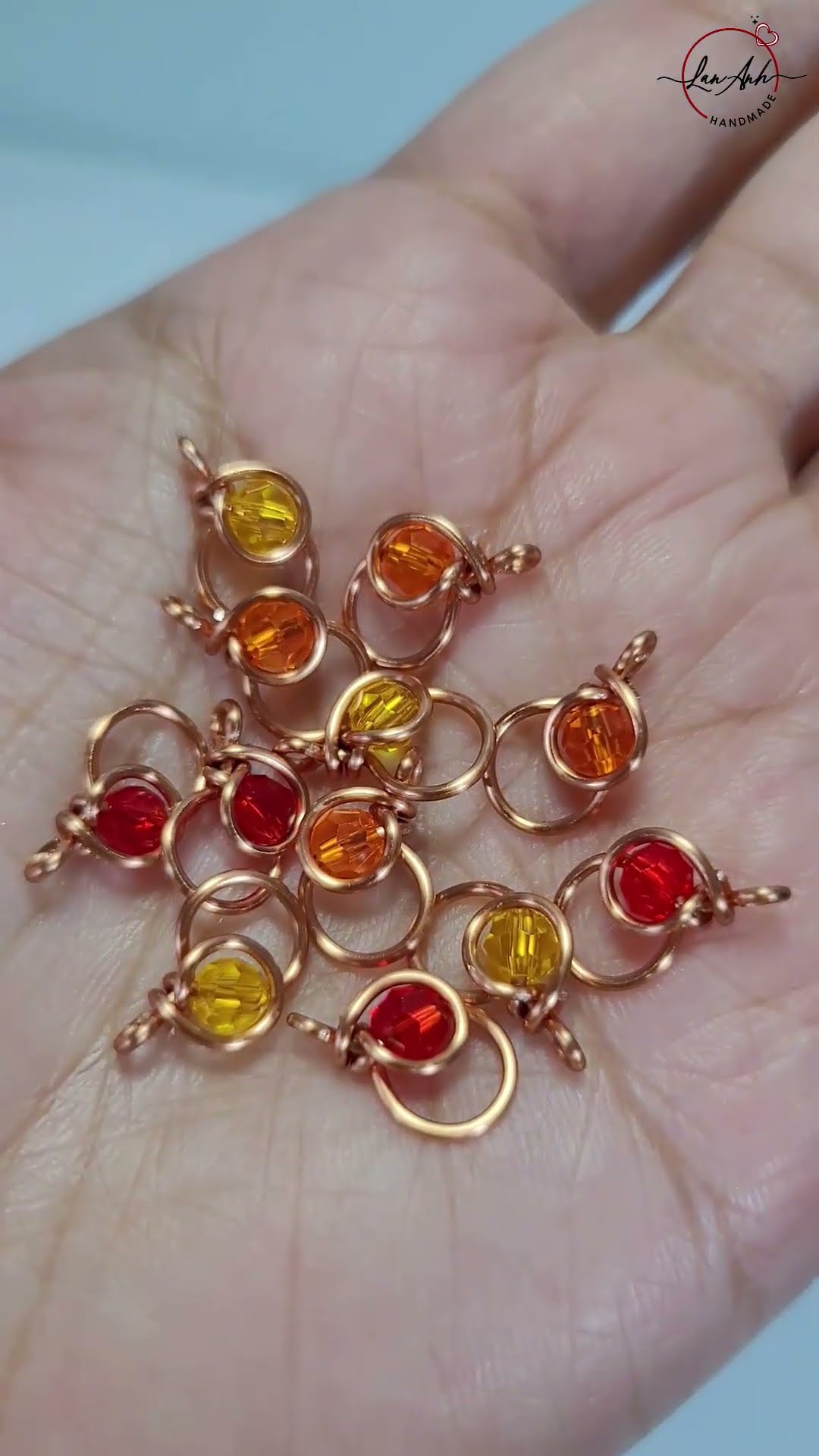 DIY beaded wire jewelry set: Easy bracelet & earrings tutorial