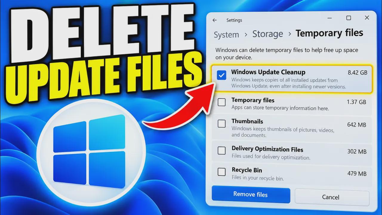 How to delete temporary update files in Windows 11