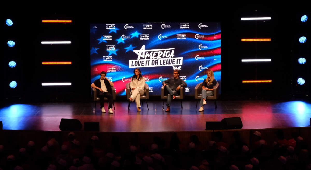 Packed house, protesters turn out for Turning Point USA event at Cal Poly