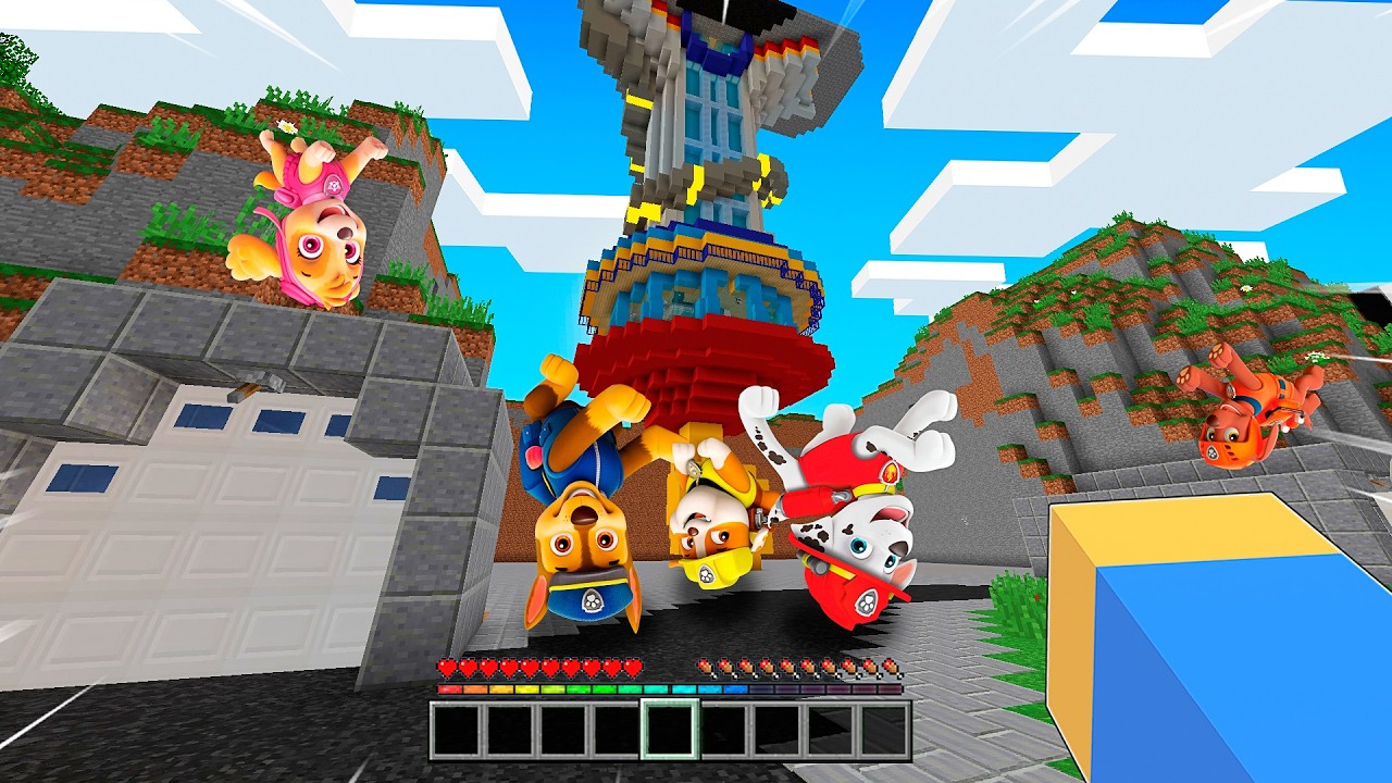 Toda la Paw Patrol está del revés en Minecraft 😱