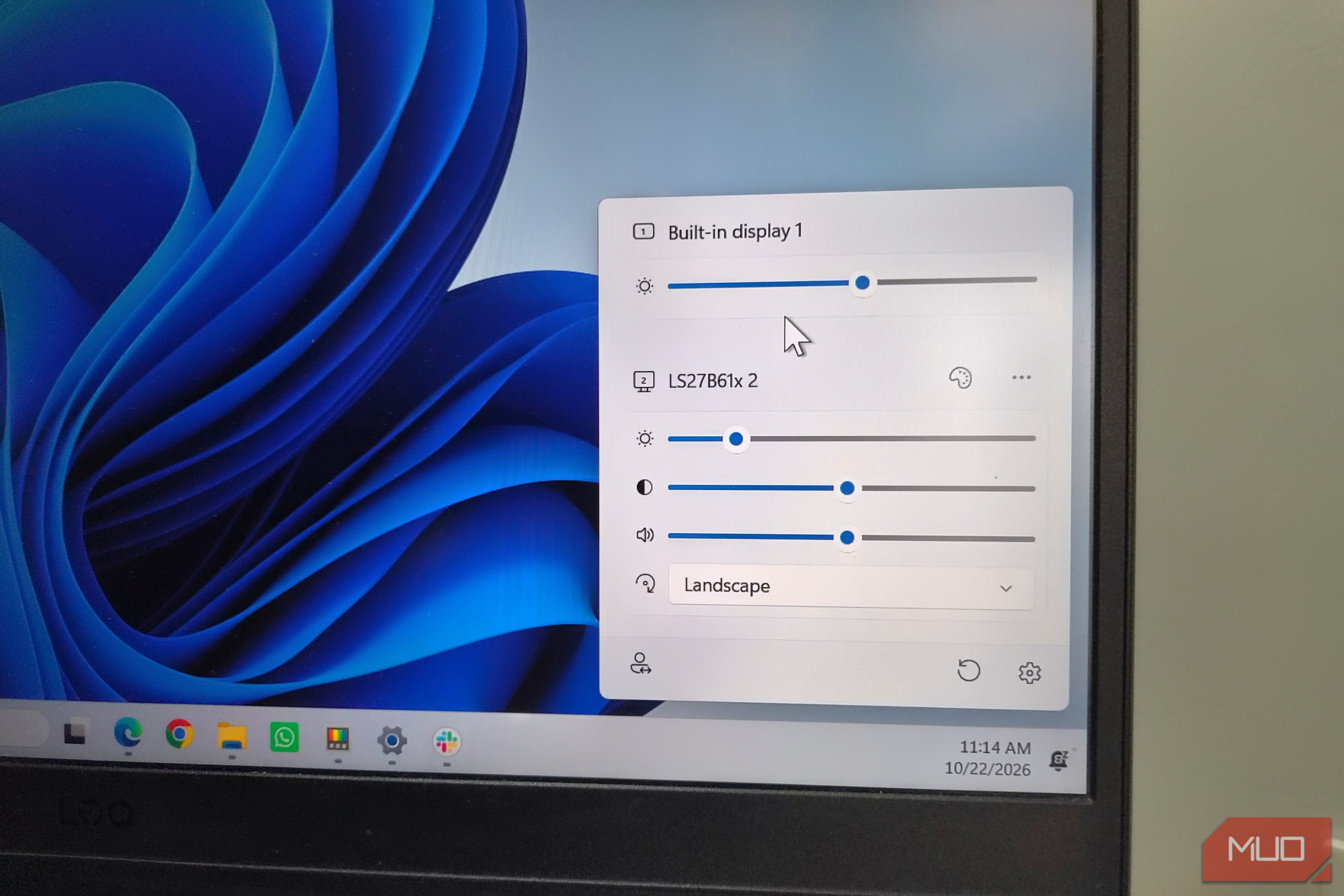 My external monitor brightness finally lives on the taskbar, thanks to ...
