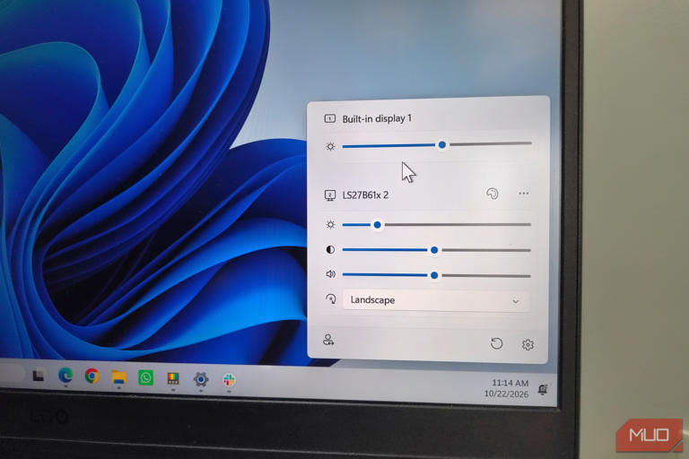 My external monitor brightness finally lives on the taskbar, thanks to ...