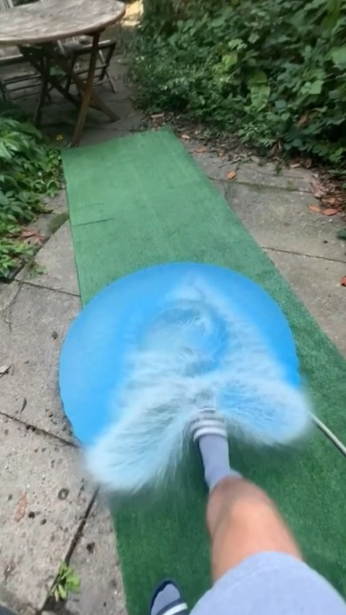 Spike ball bursts in a satisfying water explosion