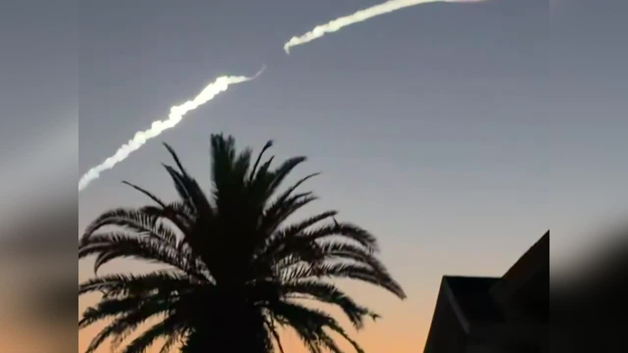 SpaceX rocket leaves eerie jellyfish glow across Florida dawn sky