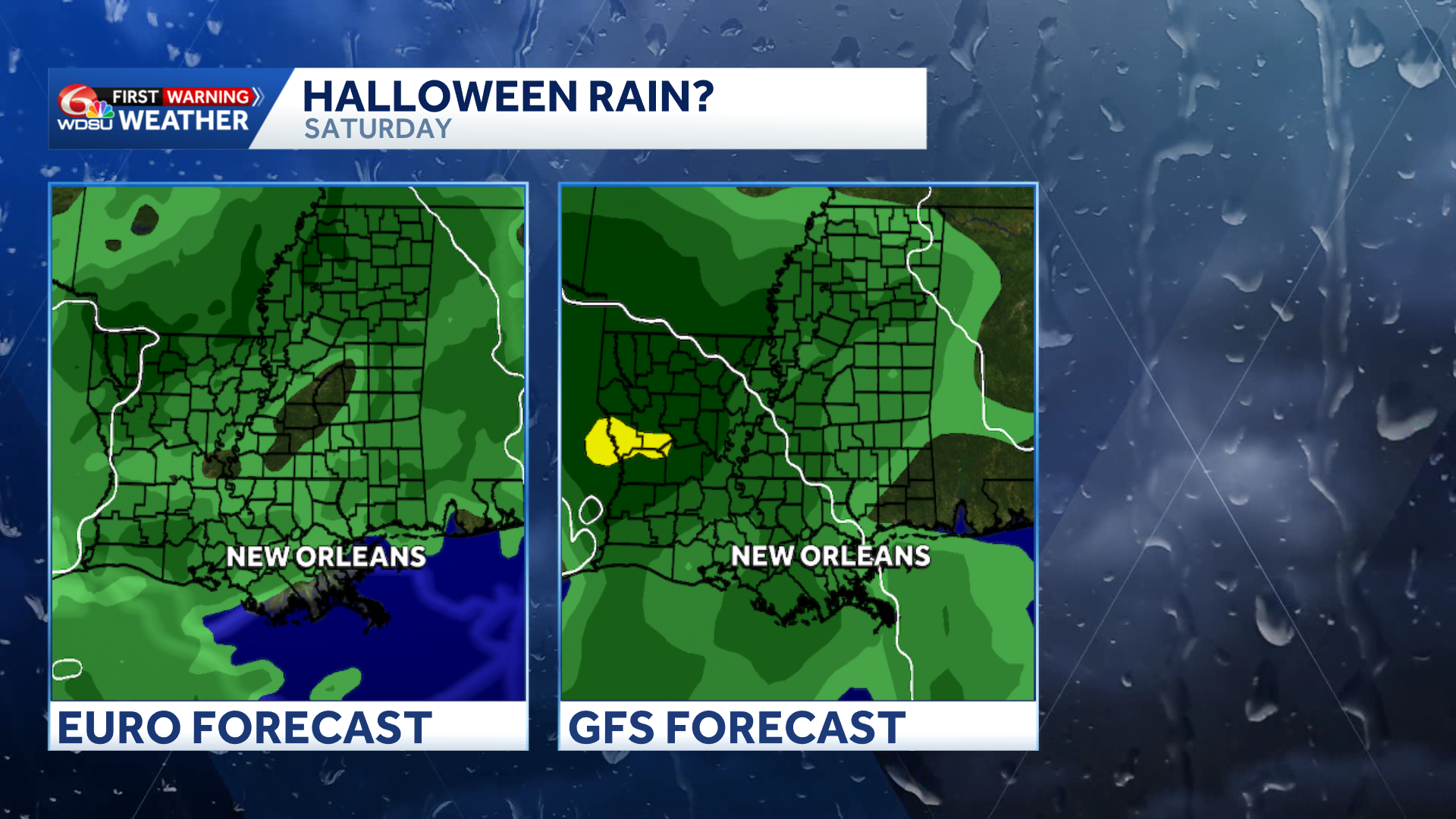 Rain chances may return around Halloween weekend