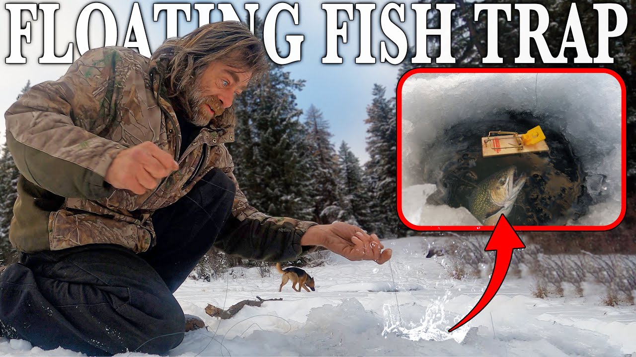 Floating mouse trap ice fishing catch & cook
