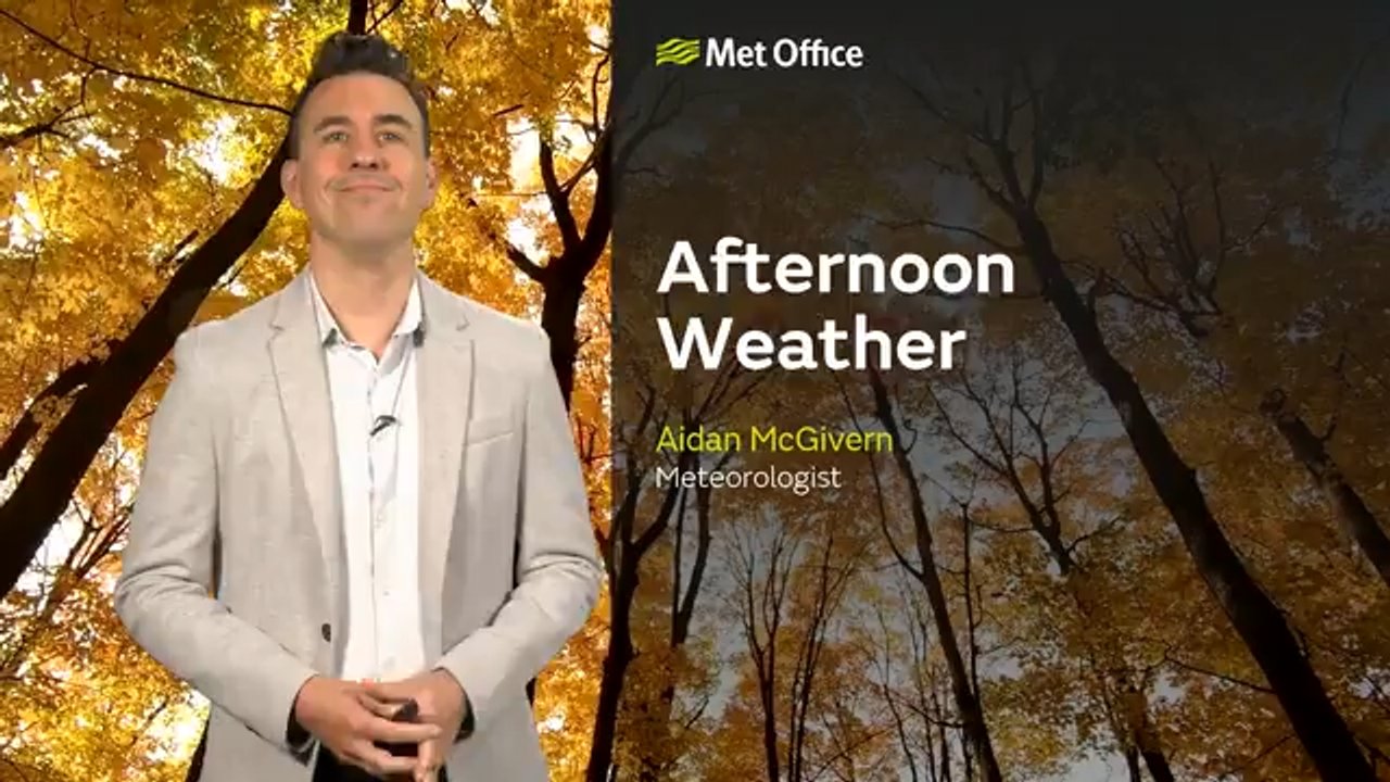 Met Office Thursday afternoon weather forecast 08/10/2026