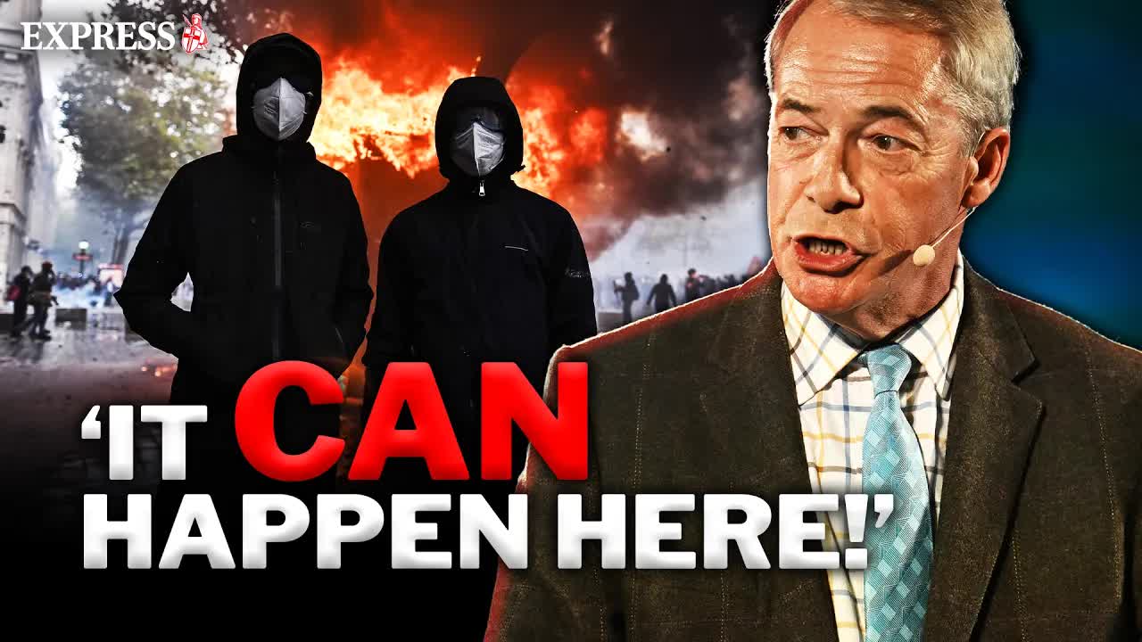 Nigel Farage warns 'Ultra-left' riots coming to the UK in fiery speech