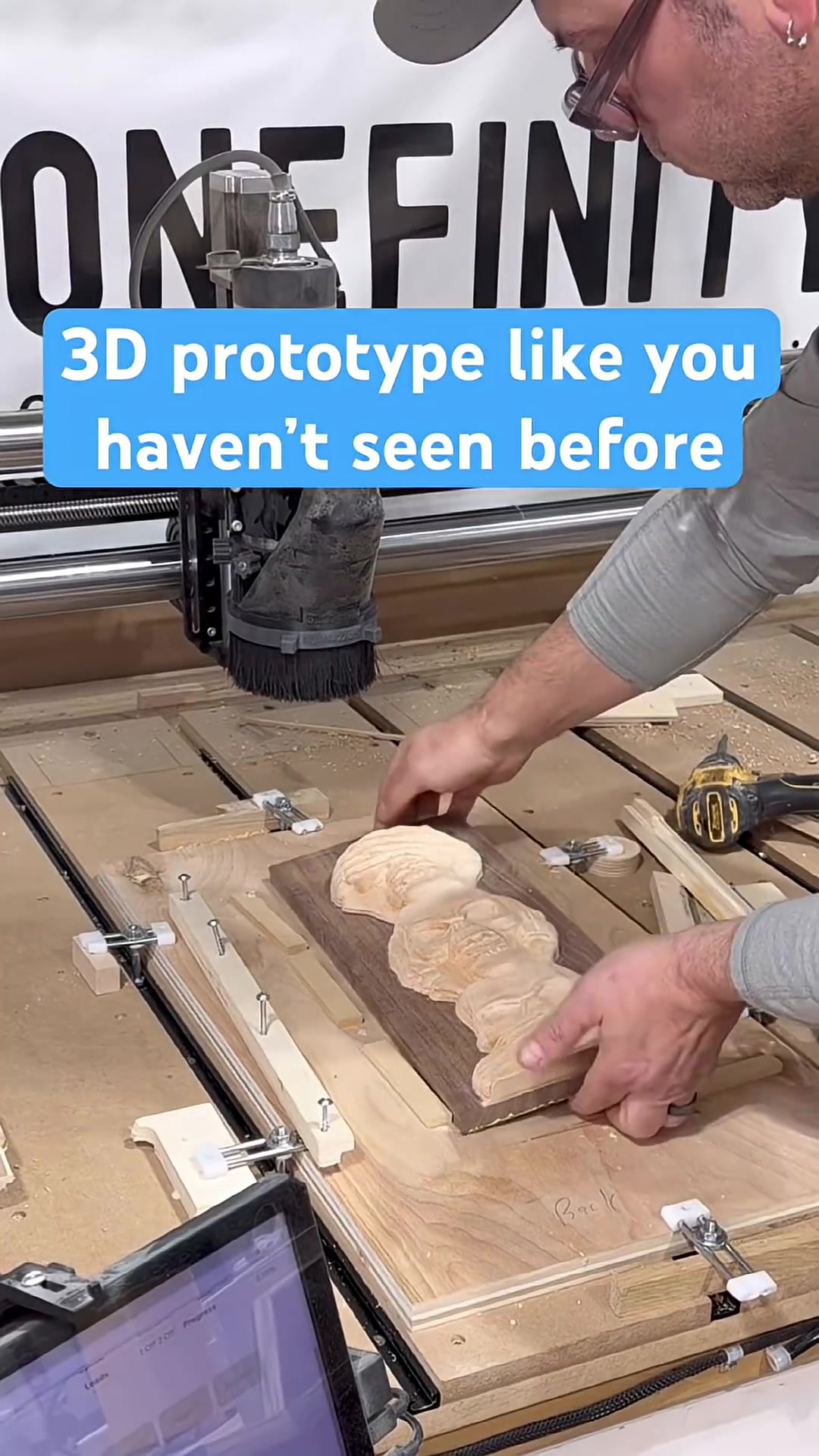 Prototype 3D skull tambour door design Carveco and Onefinity #workshop ...