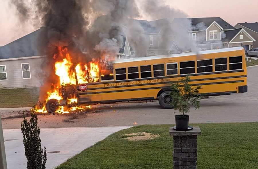 It was so intense: Engine malfunction leads to EVSC school bus fire