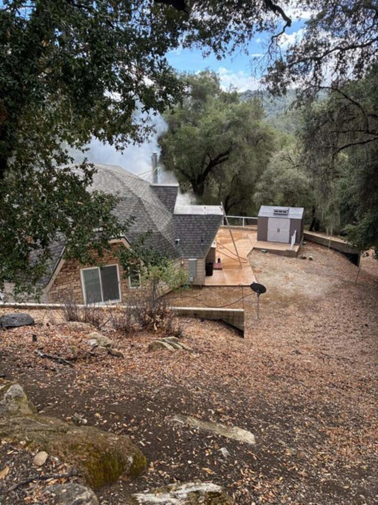 Attic of dome house catches fire in rural SLO County, crews responding
