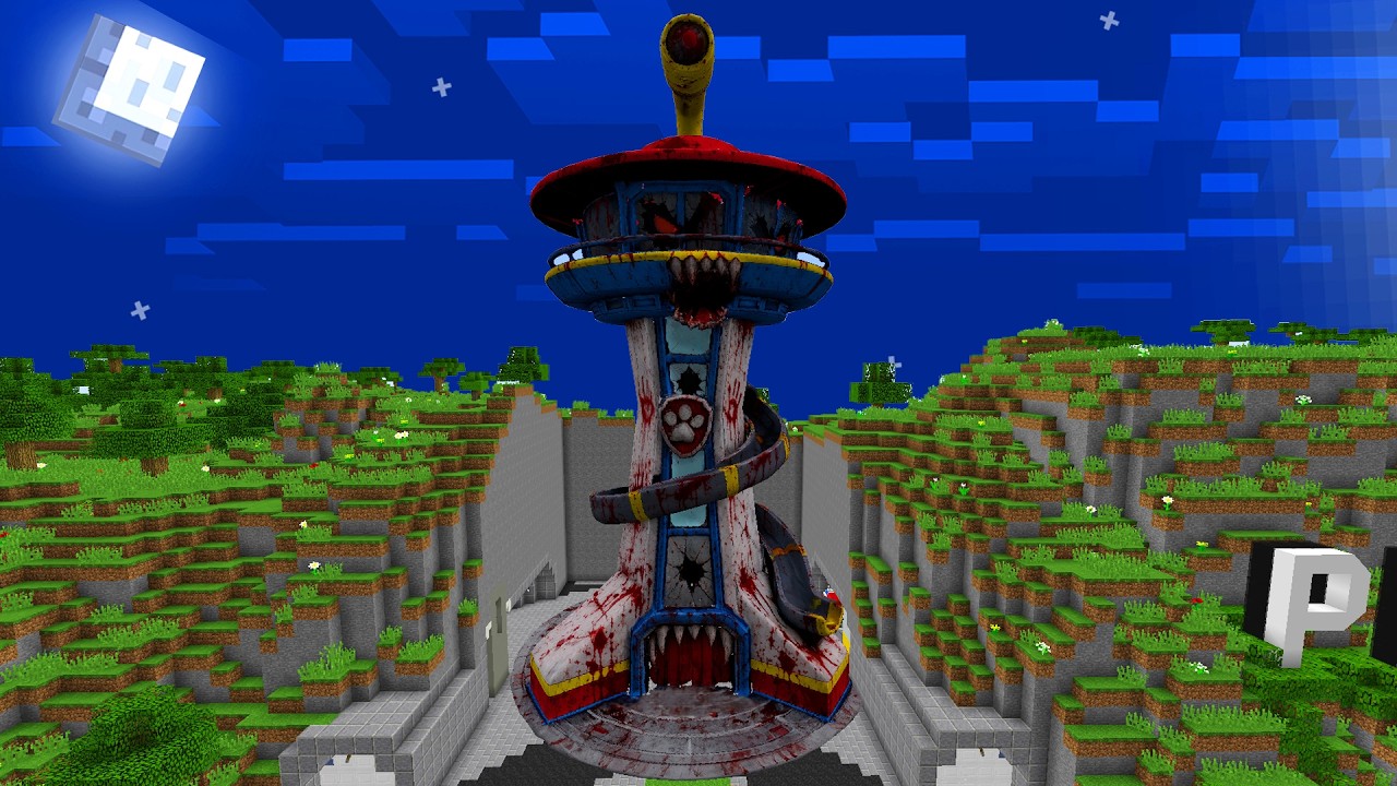 La torre de la Paw Patrol está maldita en Minecraft 😱