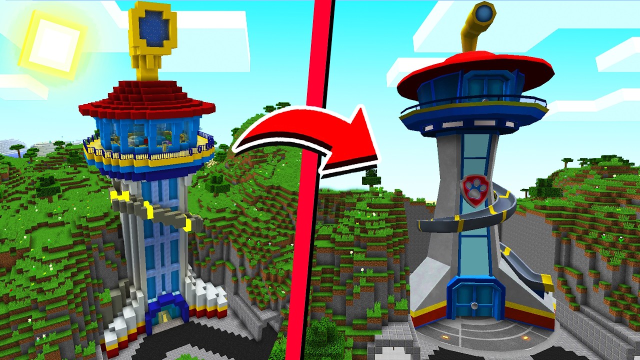 La torre de la Paw Patrol es más realista en Minecraft 😱
