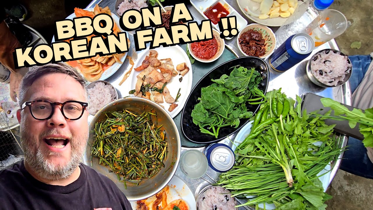 Korean farmers prepare authentic homemade Korean BBQ
