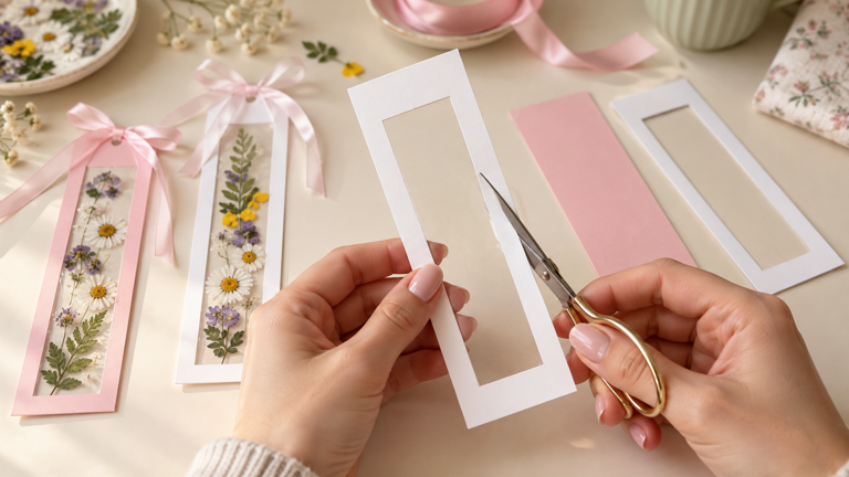 How to make pressed flower bookmarks