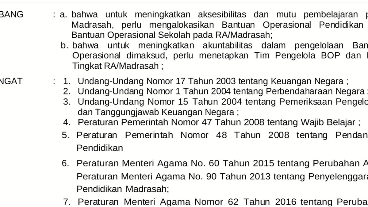 Download template contoh SK tim BOS pesantren dan madrasah 2026 PDF doc ...
