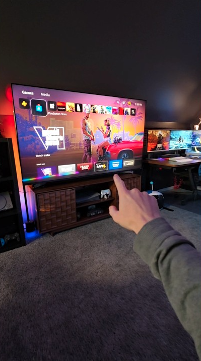My dream gaming room setup with PS5 PC and retro games