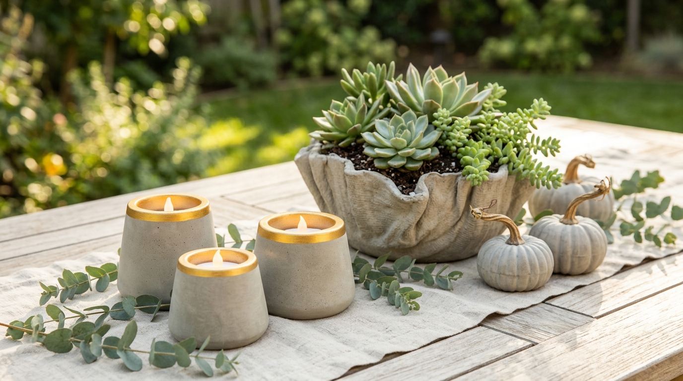 Cement crafts: 12 stunning ideas that turn cheap cups and crates into ...