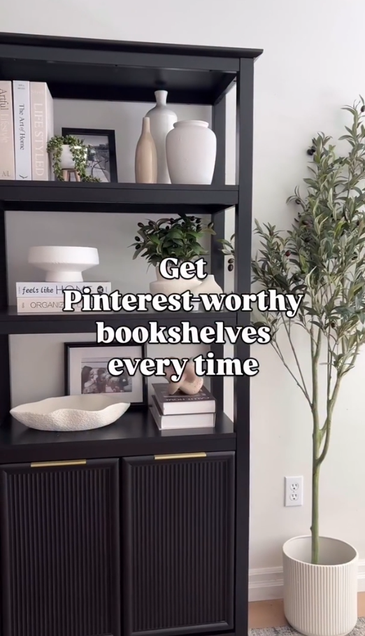 Simple shelf styling tips for a balanced display