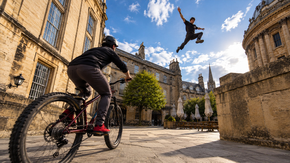 Bike vs parkour pushes urban racing to another level