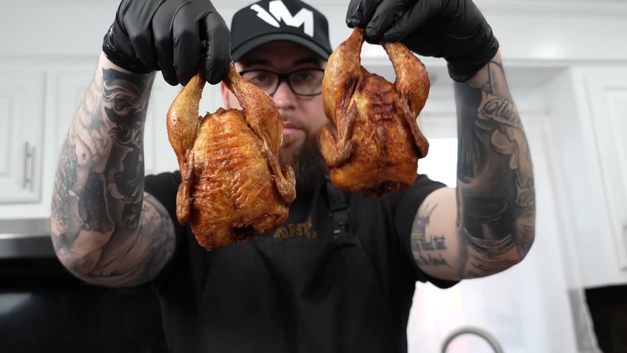 I injected Cornish hens with garlic butter flavor - the meat stayed juicy