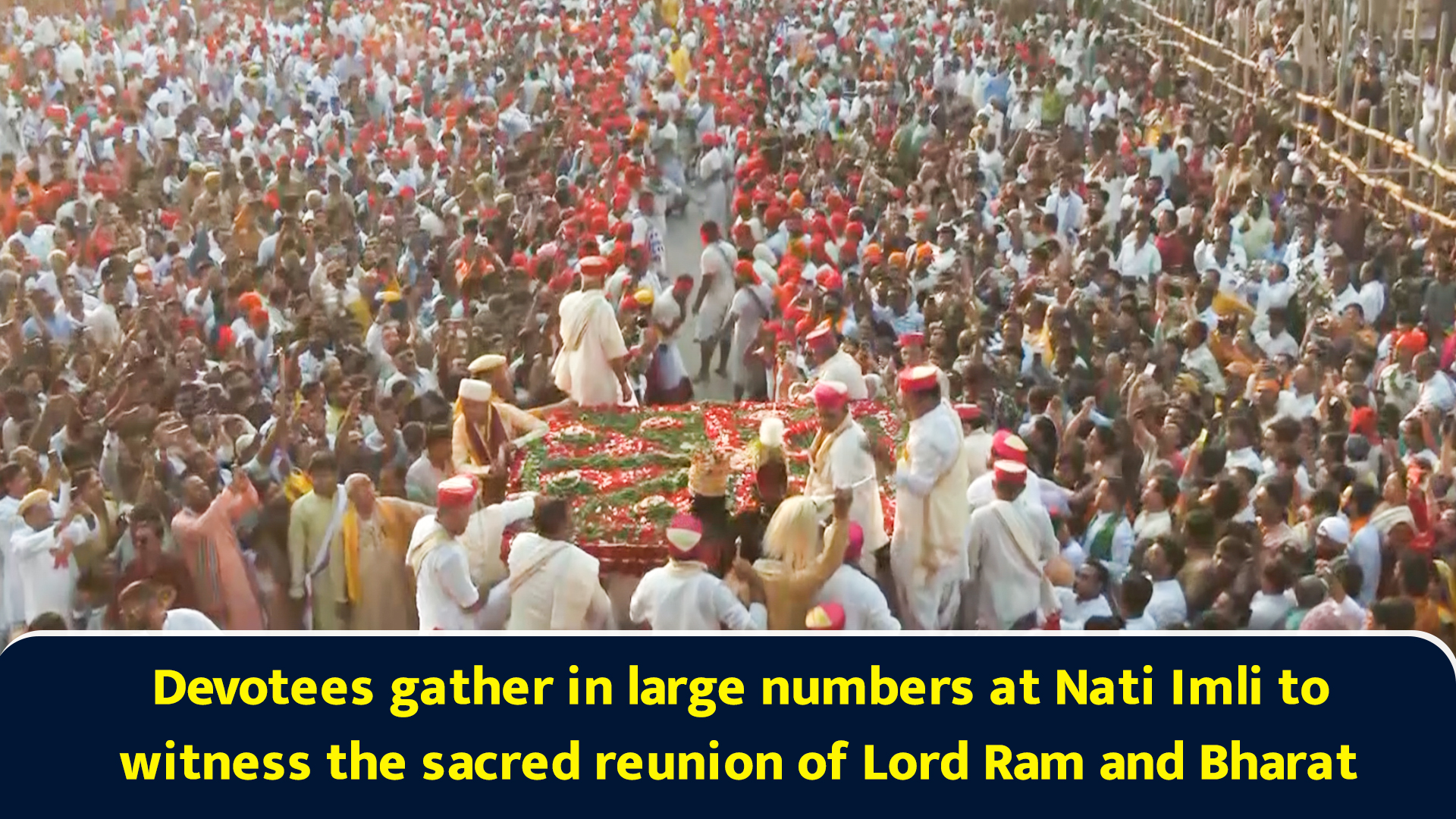 Devotees gather in large numbers at Nati Imli to witness the sacred ...