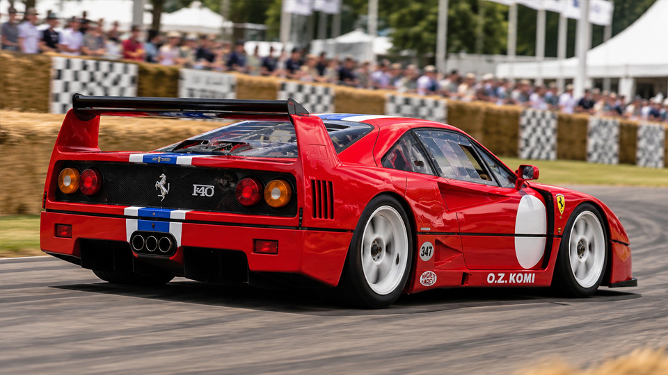Ferrari F40 LM delivers explosive turbocharged acceleration