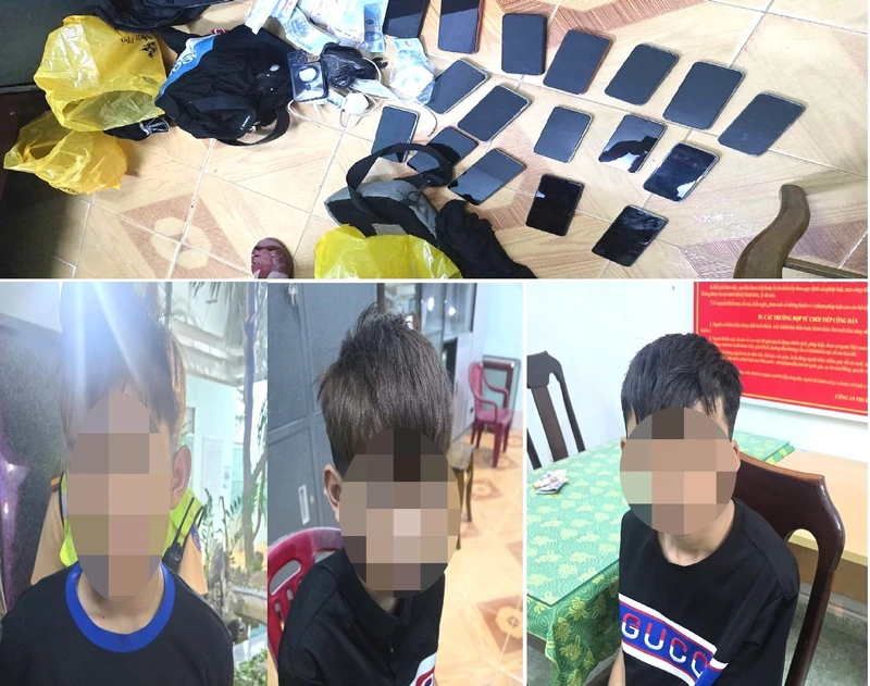 Bắt giữ 3 nghi can trộm 20 điện thoại và nhiều ngoại tệ trên đường tẩu thoát bằng xe khách