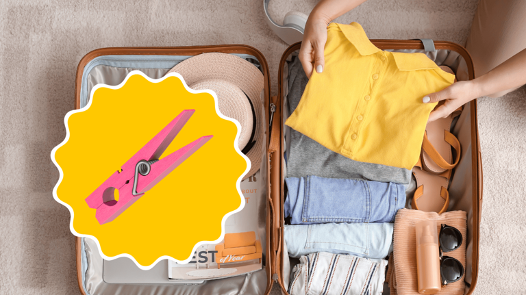 Urlaub: Warum Wäscheklammern in jeden Koffer gehören (5 geniale Tricks)