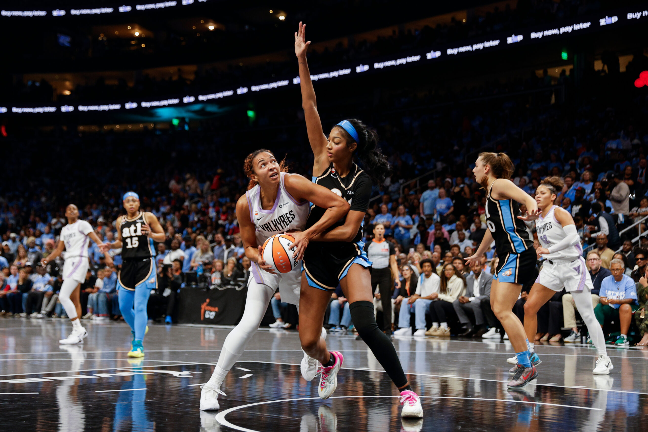 WNBA finals: Dream’s bruising defense puts Valkyries on the back foot