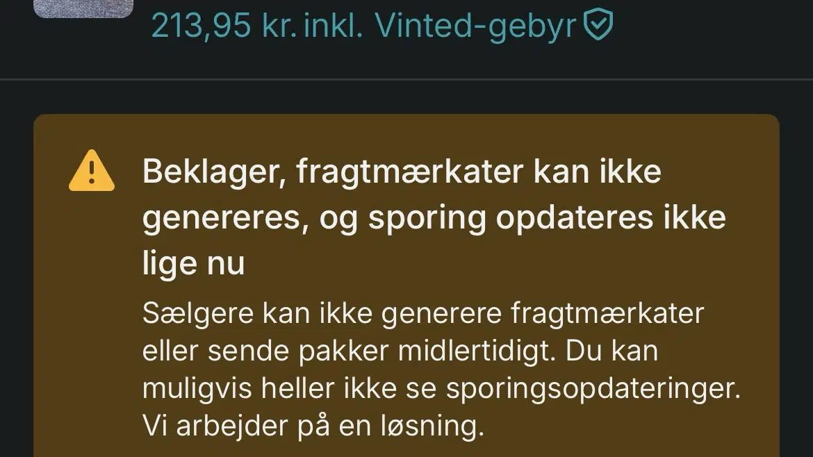 Store problemer hos Vinted: sælgere kan ikke sende pakker