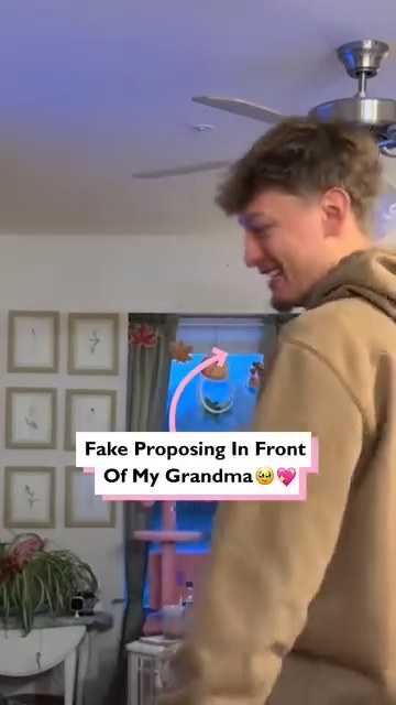 Fake proposing in front of my grandma