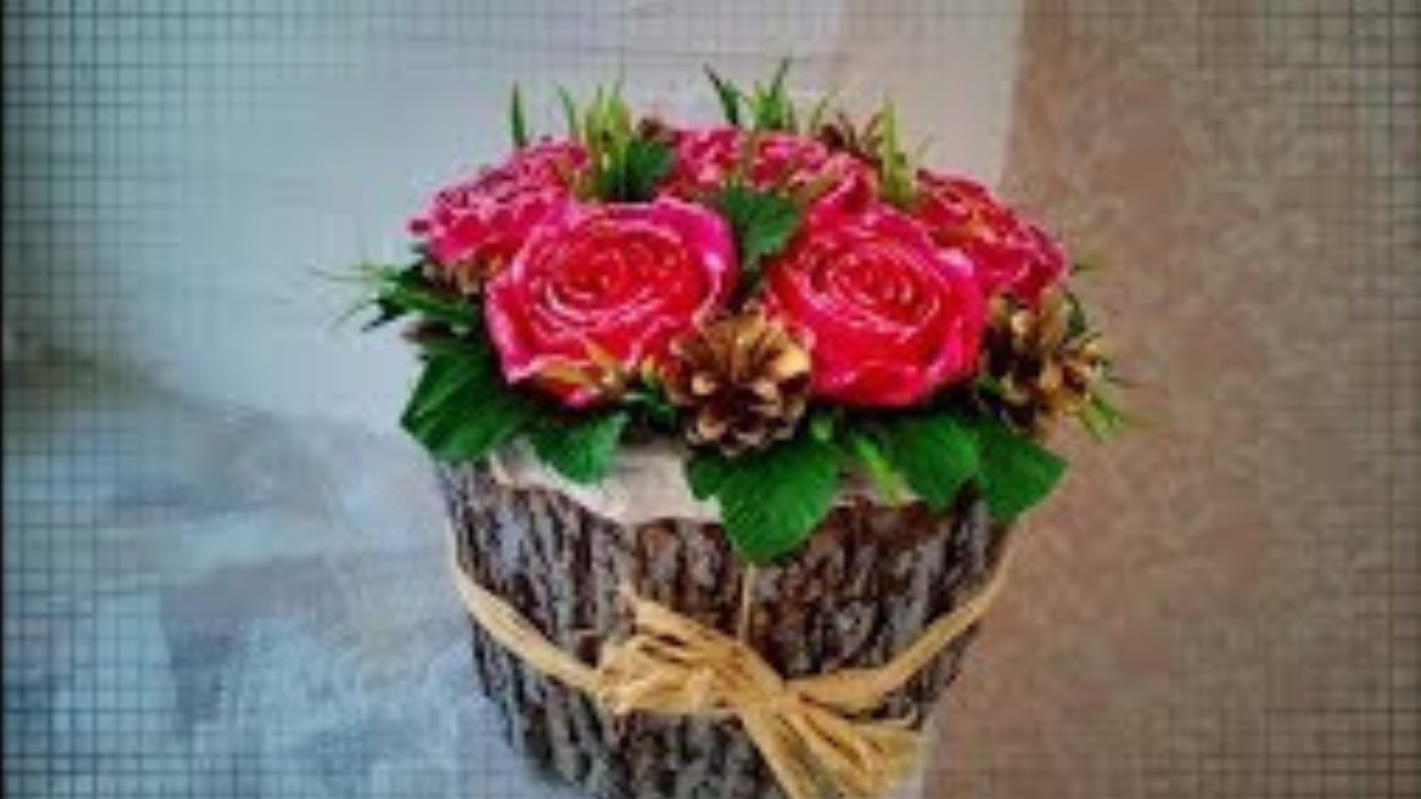 DIY roses for decorative tree designs