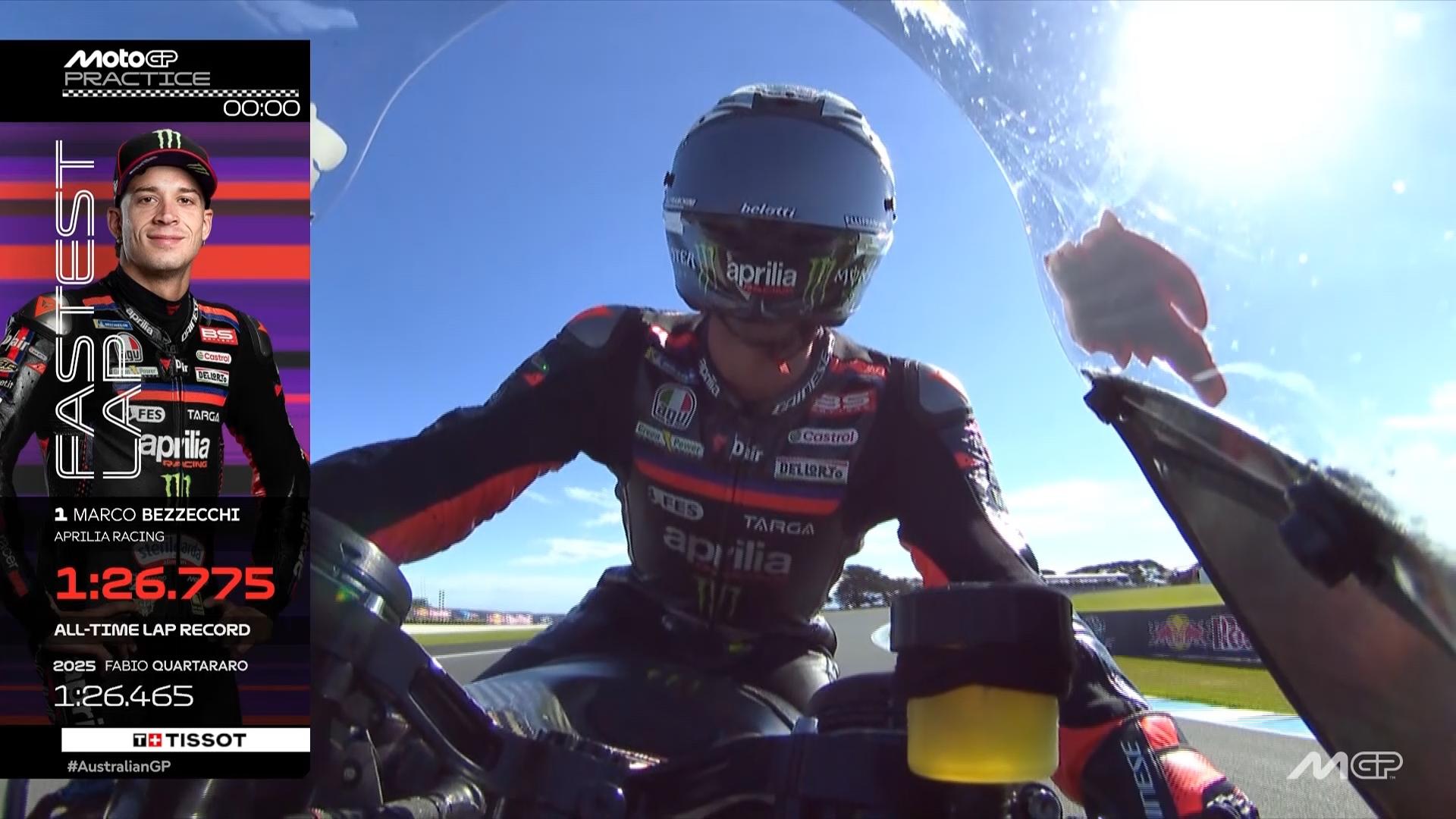 Marco Bezzecchi sets fastest pace in practice ahead of Australia GP