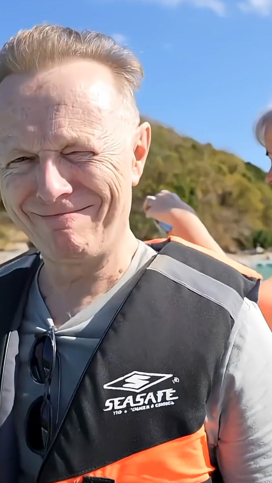 British parents visit a Philippine beach for the first time