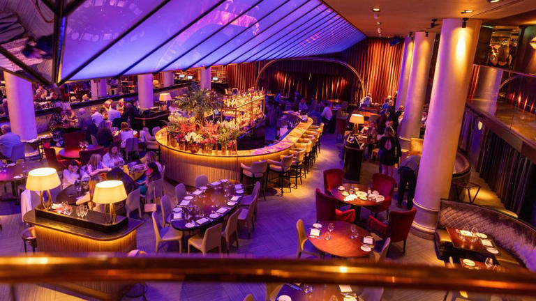 "Slow Horses" does dabble in what director Adam Randall calls the "more expensive, luxurious London." The season six finale includes a climactic scene at restaurant Quaglino’s, pictured, a London Mayfair institution dating back to the 1920s. - Gavin Rodgers/Alamy Stock Photo