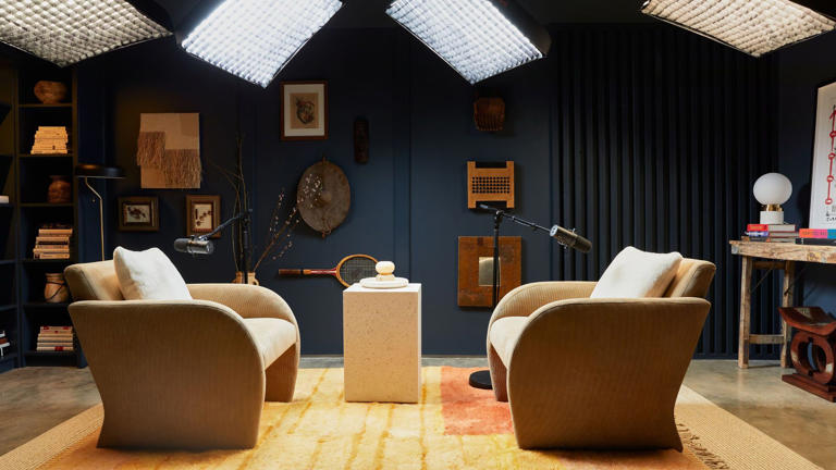 How did the podcast studio become the bastion of bad interior design?