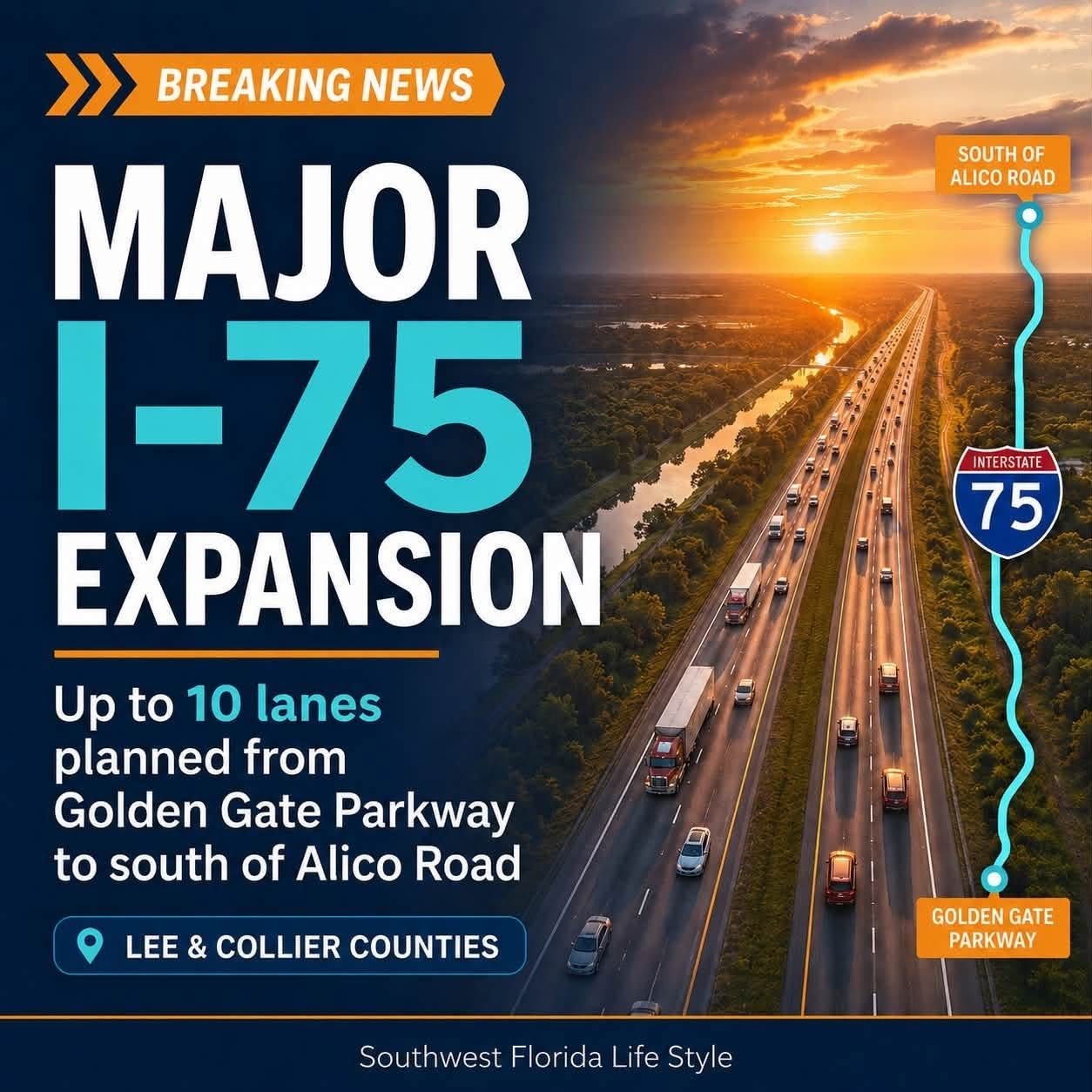 FDOT's SW Florida I-75 widening project: Meetings will inform public