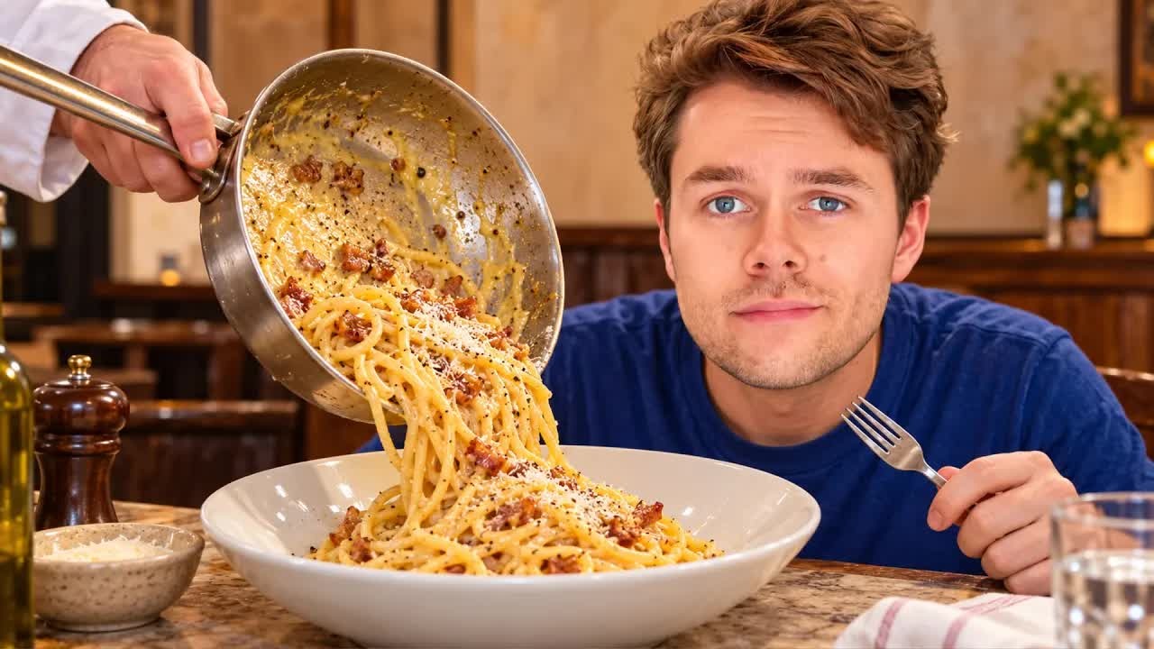 Harrison Webb searches Rome for carbonara