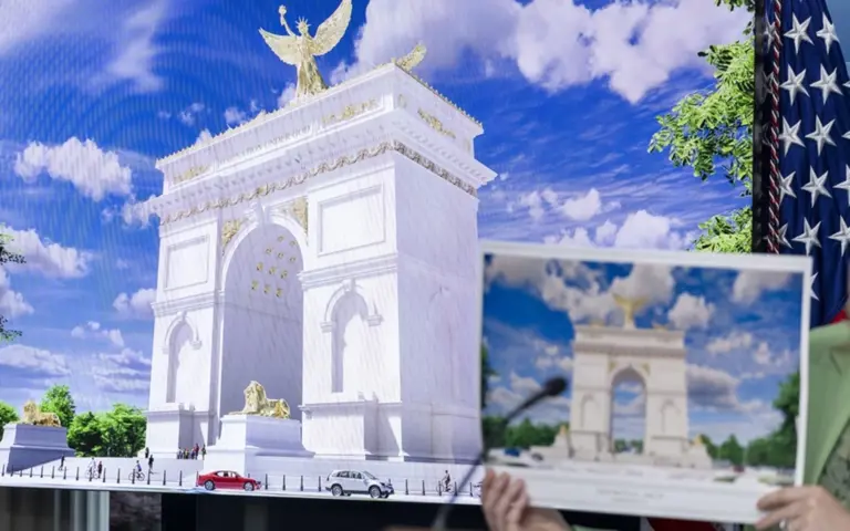 Trump to move forward with planned arch project despite legal action