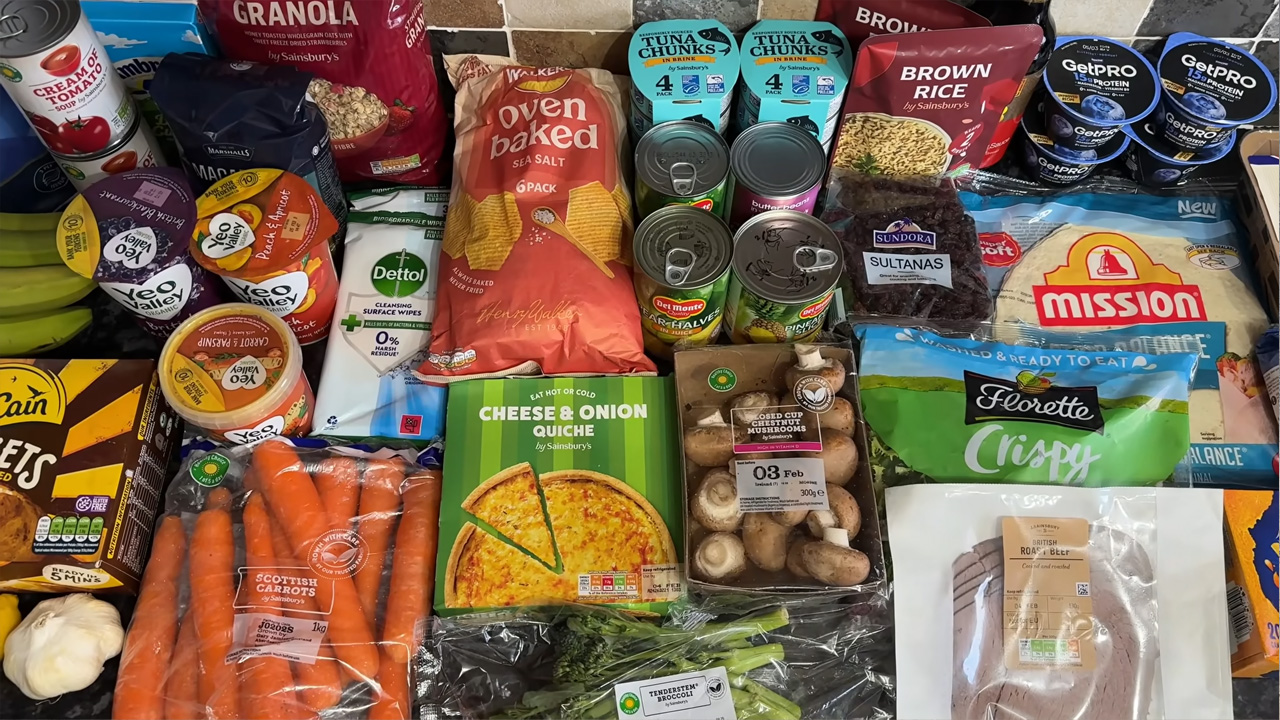 Sainsbury’s Scotland family grocery haul for under £65
