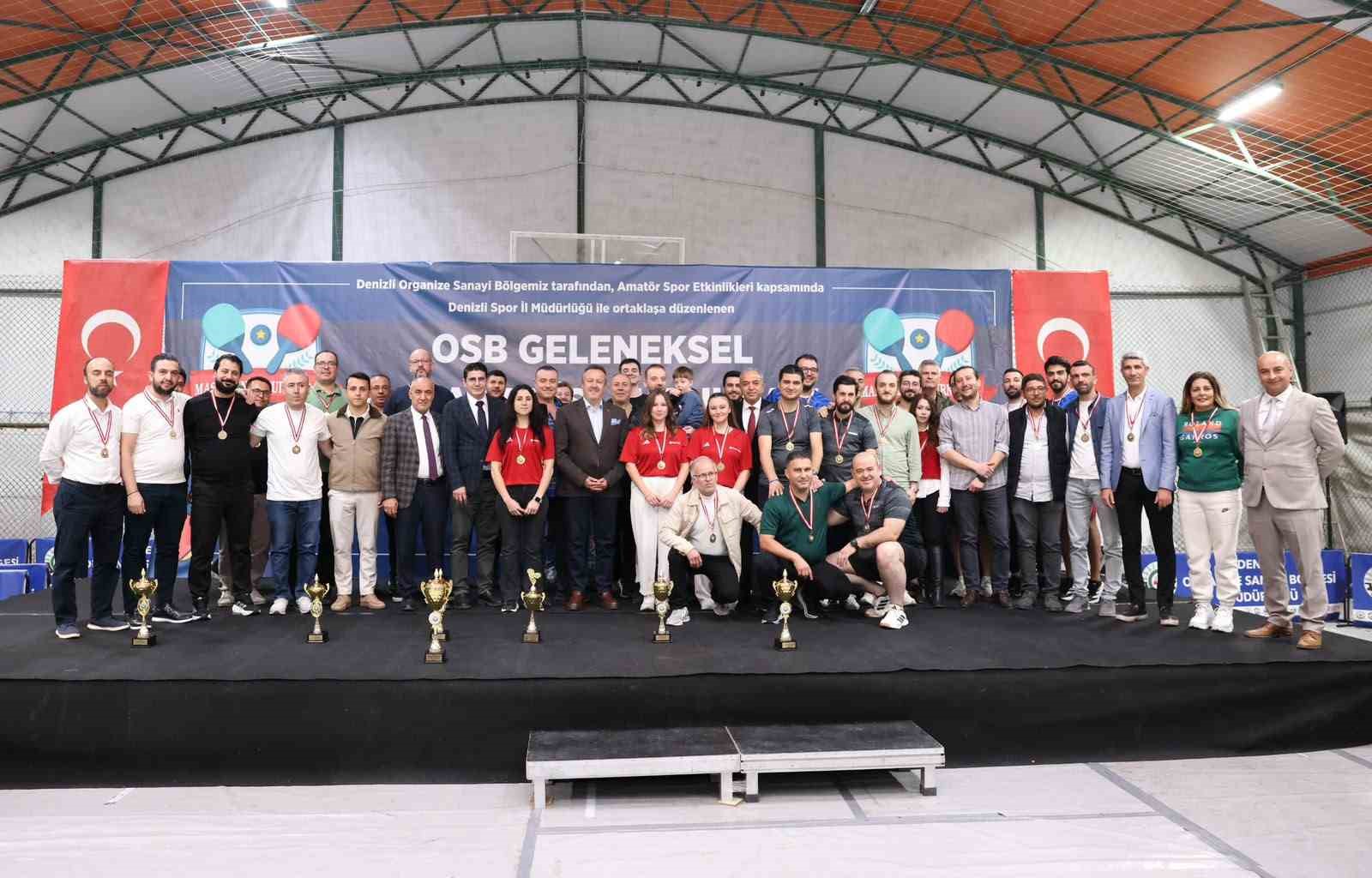 Denizli OSB 7. masa tenisi turnuvası şampiyonu belli oldu